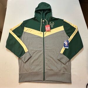 🏀 Milwaukee Bucks Full Zip Hoodie 🦌 NWT
